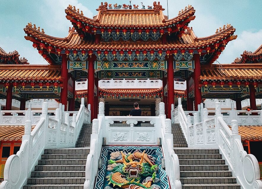 red and white temple